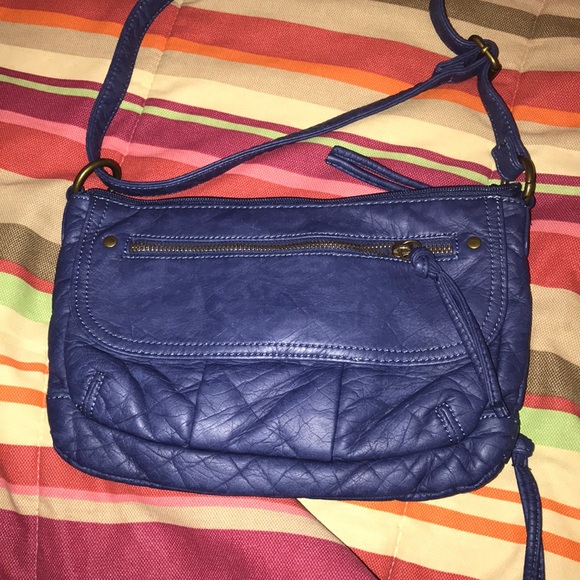 Handbags - Dark blue leather purse!